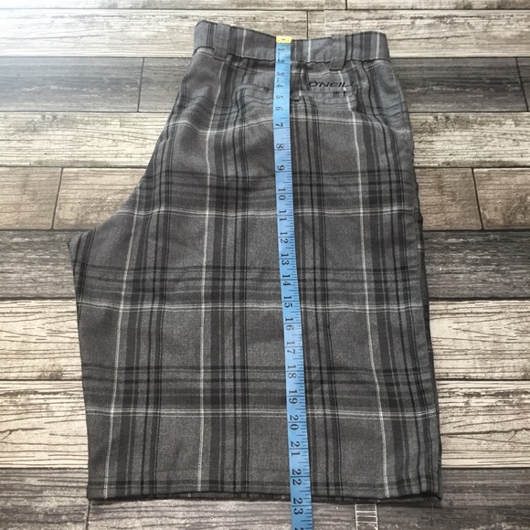 Oneill Plaid Shorts Men’s 40 Gray (Inseam 11) Casual Pockets - Picture 5 of 10